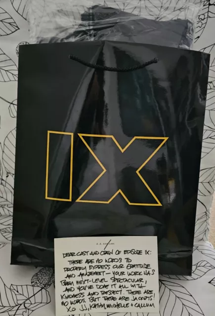 Star Wars Episode 9 / IX Crew Jacket w/ Bag & Thank U Card The Rise Of Skywalker