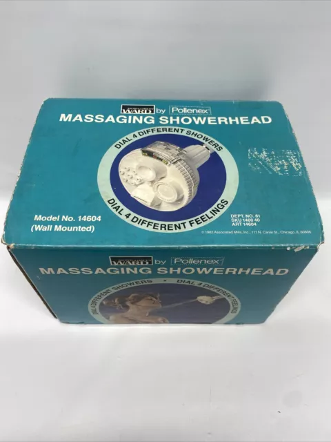 Wards Pollenex Dial Massage Massaging Shower Head 4 Settings Vintage 14604