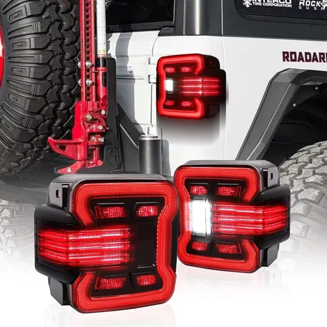 LED Tail Lights Running Brake Reverse Turn Signal For 07-18 Jeep Wrangler JK JKU
