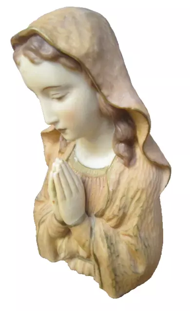 Praying Madonna Vintage Handpainted Figurine Virgin Mary 60s Japan Holy Mother