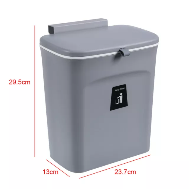 Cubo de basura cubo de basura colgar cocinas armarios orden fregadero recolector de residuos 9L 3