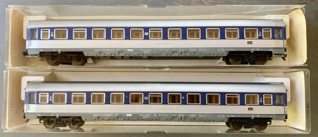 3 Voitures Voyageurs Fleischmann HO – Époque 3 – Boîtes à Tonnerre SNCF