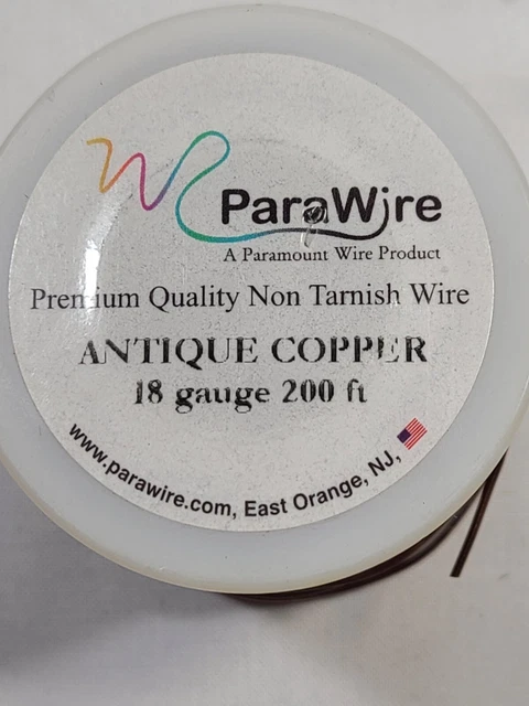 18g wire, Parawire, Antique Copper