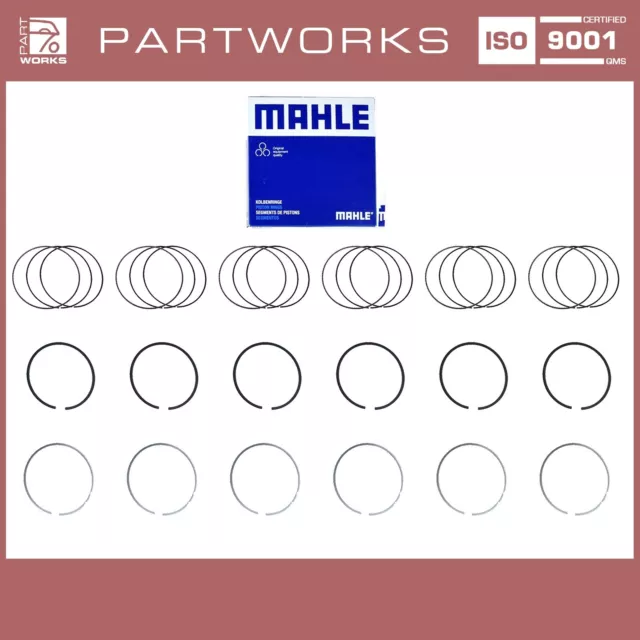 6x Piston Rings for Porsche 997 3.8 Carrera S TO - '08 Oilscraper Ring Set