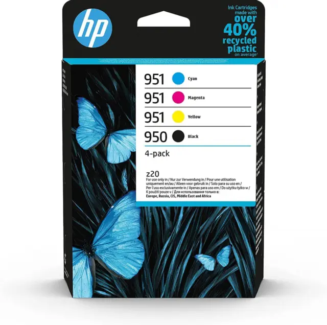 HP 950/951 - Confezione da 4 cartucce d'inchiostro originali nero, ciano,...