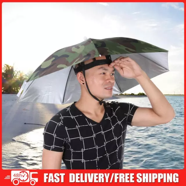 Umbrella Hat Foldable Outdoor Sun Shade Waterproof Camping Headwear Cap