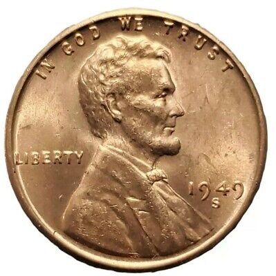 1949 S Lincoln Wheat Cent Penny BU Uncirculated In Coin Flip