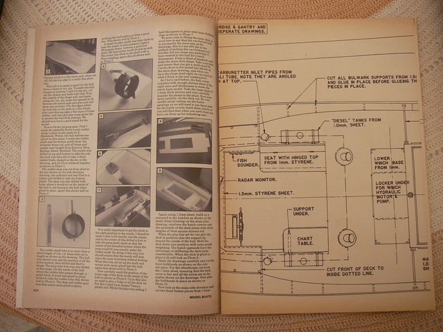 MODEL BOATS PLAN Of Shirley Ann Scale Trawler With Original Mag Nov model-boats-plan-of-shirley-ann-scale-trawler-with-original-mag-nov