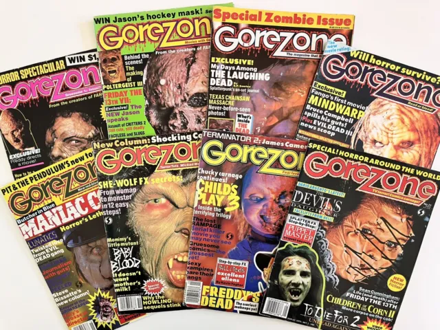 GoreZone Magazine, Pre-owned/Pre-read Lot of 8 /1988-1992/