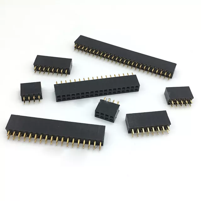 2.54mm 2 - 40Pin Female Header Pin Socket Single/Double Row PCB Strip Connector