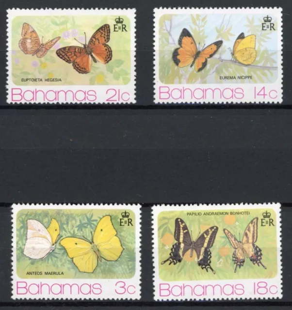 [BIN21957] Bahamas 1975 Butterflies good set very fine MNH Stamps