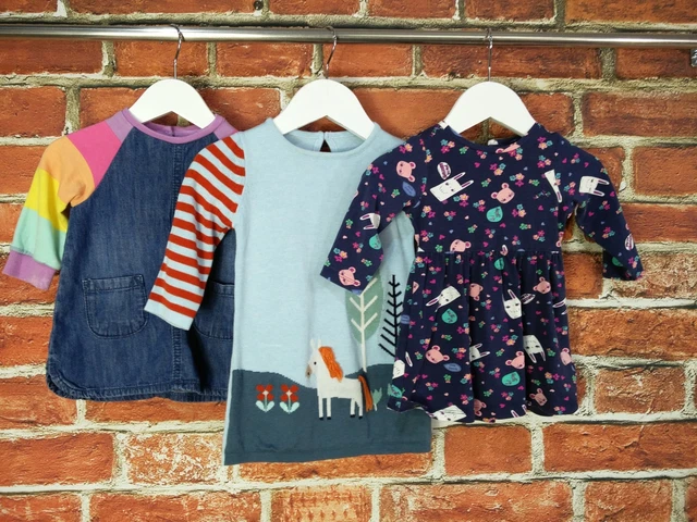 BABY GIRLS BUNDLE AGE 3-6 MONTHS NEXT M&S etc DRESS SET KNIT DENIM INFANT 68CM