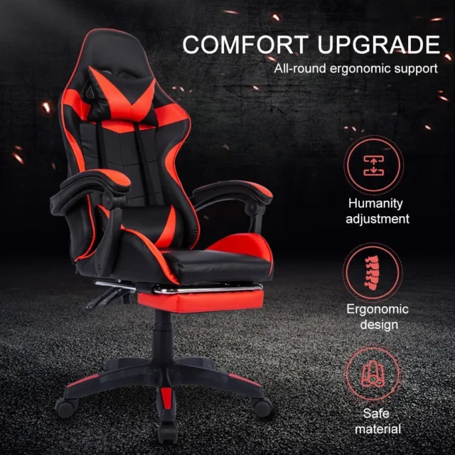 Gaming Chair Office Chairs Executive Computer Footrest Racing Recliner