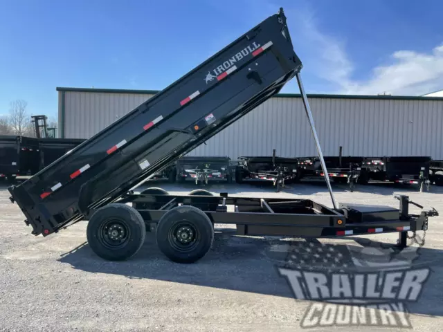 NEW 7 X 16 14K Telescopic Hoist Power Hydraulic Dump Trailer Equipment Hauler