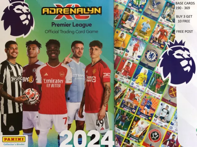 Panini Adrenalyn Xl Premier League 2024 2023 -2024 Base Cards #190 - #369