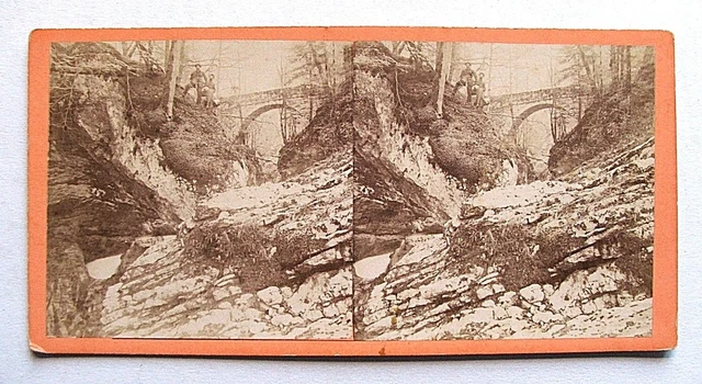 Stereoscopic Photo Stereoview / Large Charteruse Bridge Saint-Bruno