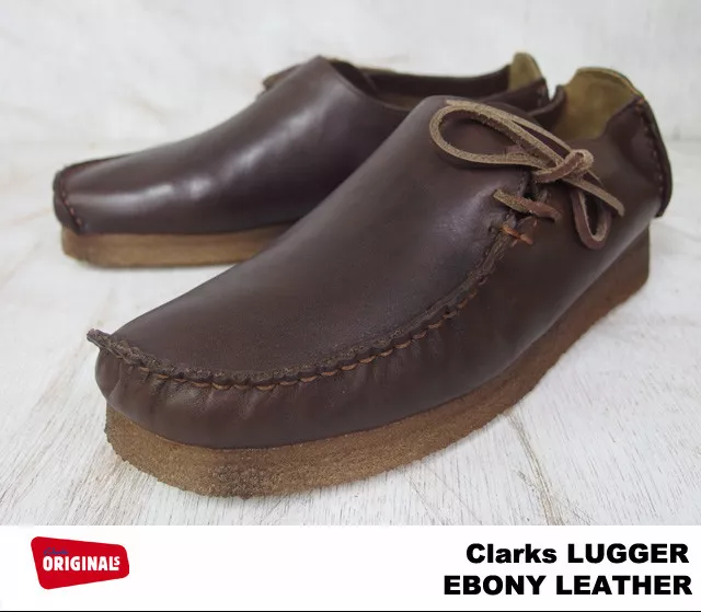 Clarks Originals Mens * Wallabees Lugger EBONY Lea - DeadStock *  UK 8,9,10,11 G