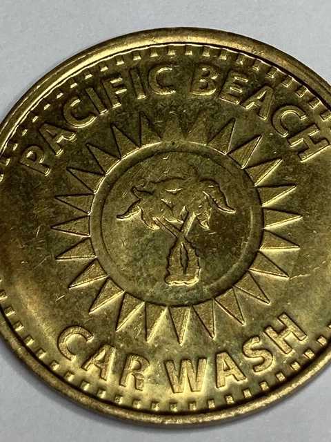PACIFIC BEACH CAR WASH TOKEN SAN DIEGO CALIFORNIA OBSOLETE #pz1