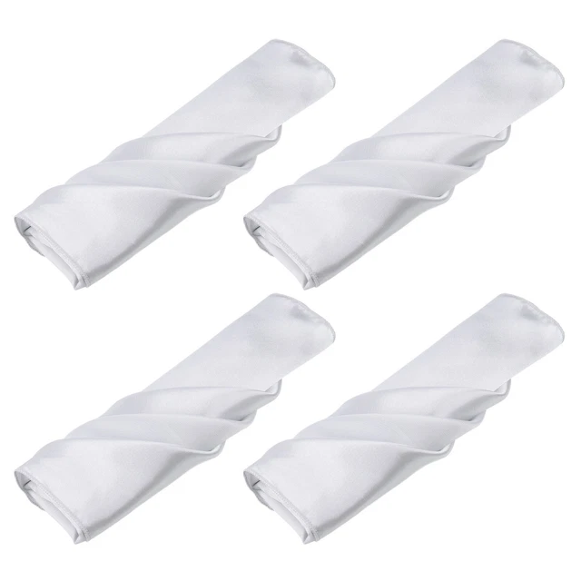 12pcs Grey Satin Table Napkins Polyester Square Bright Table Napkin 20×20 Inch