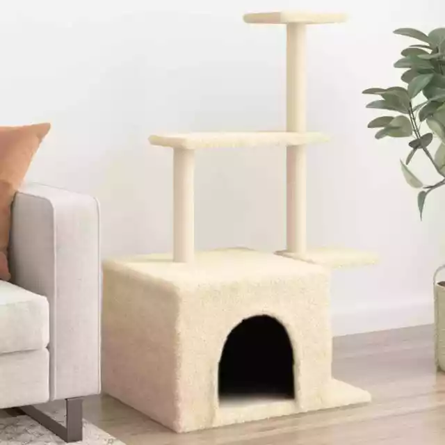 Arbre à chat avec griffoirs en sisal gris foncé 110 cm