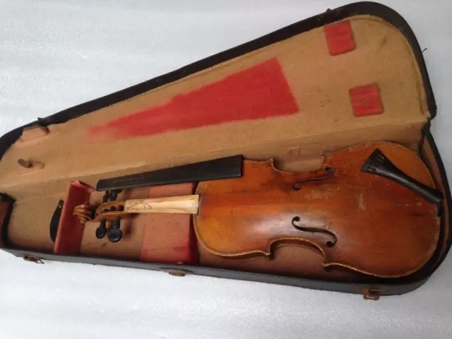 Old The Improved Dome violin in case