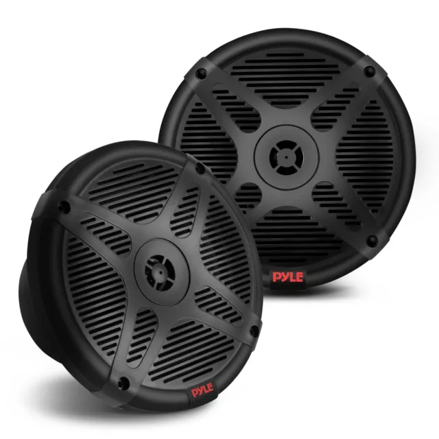 Pyle 6.5-Inch Waterproof-Rated Full Range 600W 2-Way Dual Marine Boat Speakers