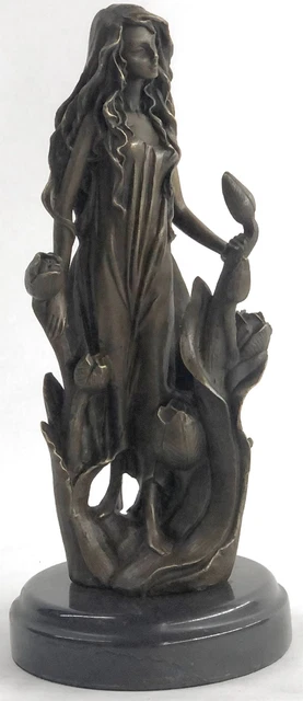Ancienne Statue Cycliste En Régule Sur Socle Marbre – France