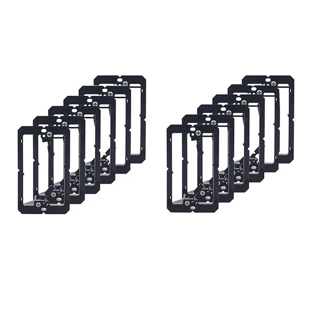 12 StüCk Single (1-) Niederspannungs-Wandplatten-Montagehalterung - Schwarz A7A8