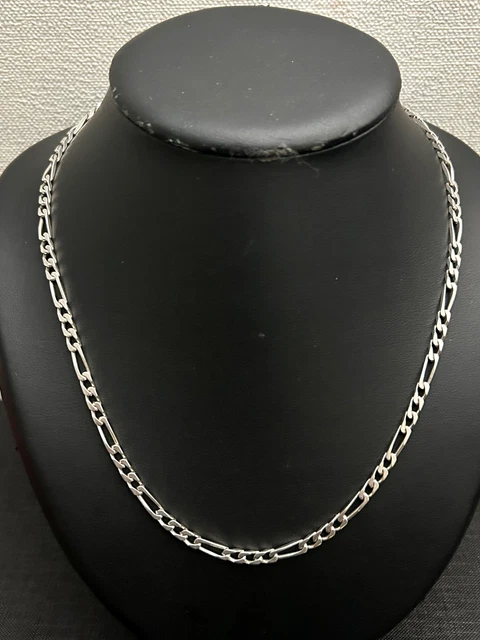 Chaîne En Argent Massif Maille Figaro - Longueur 50 Cm, Poids 7,27g - Occasion