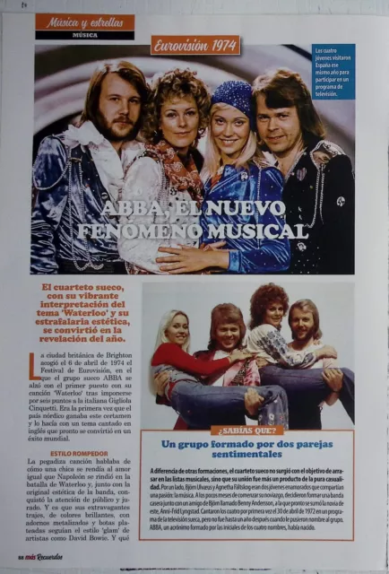 clippings recorte 1974 abba