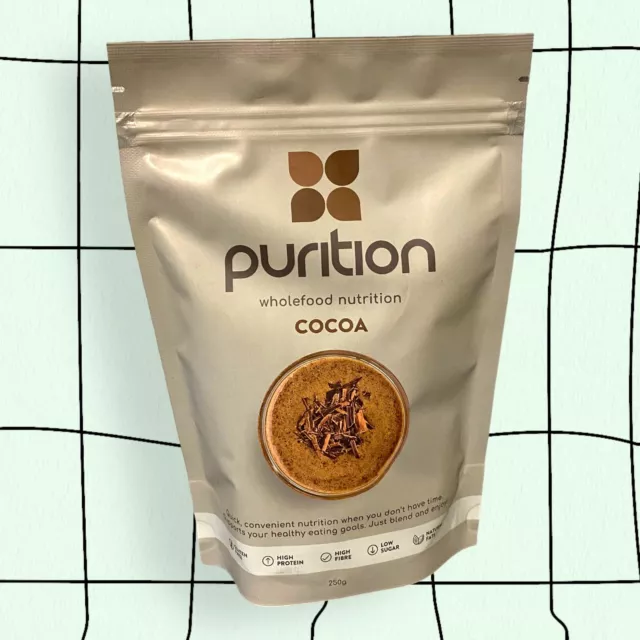 Purition Wholefood Nutrition Cocoa 250g EXP 05/2024