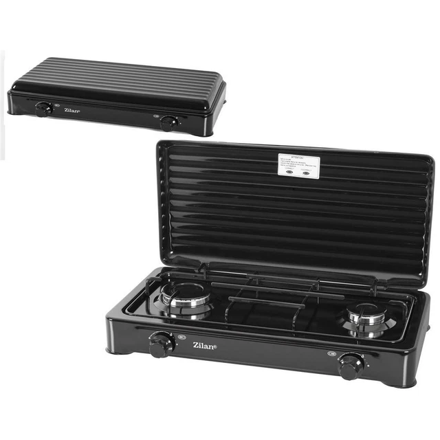 Gaskocher 2 Flammig Gasherd Outdoor Propangas Herd Camping Gas Kochfeld