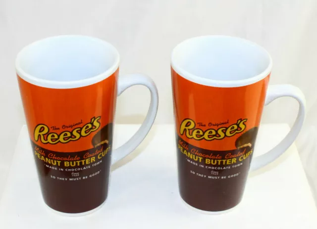 2 Huge Hershey's Milk Chocolate Reeses Peanut Butter Cups Coffee Tea Cup Mug 6"