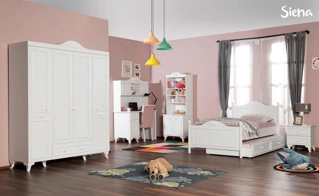 Armario Armarios Clásicos Muebles Madera para Dormitorio Blanco Nuevo