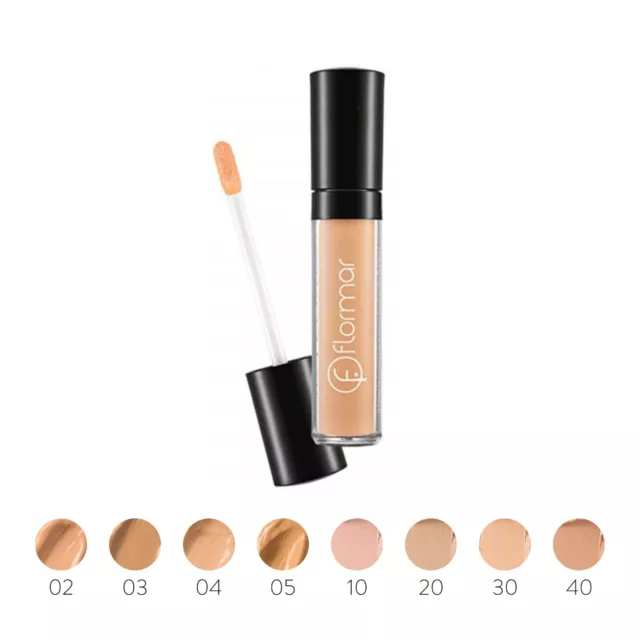 FLORMAR PERFECT COVERAGE liquid concealer makeup beauty 4,5ml with an  applicator $7.32 - PicClick