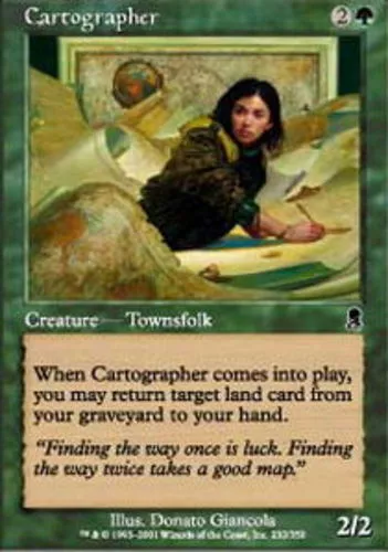 Cartographer - Foil Magic mtg Light Play, English Odyssey x1