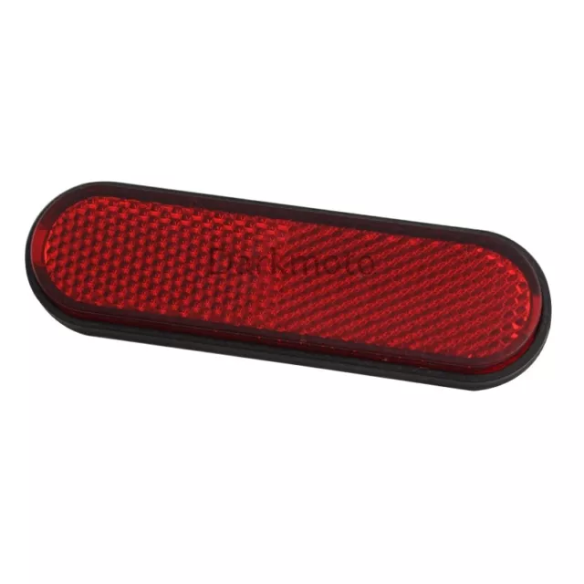 Red Oval Warning Rectangle Reflector For Car Motorcycle ATV Dirt Bike Truck