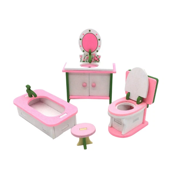 MINIATURE DOLL FURNITURE Wooden Miniture Houses Toy Baby Toys Dollhouse