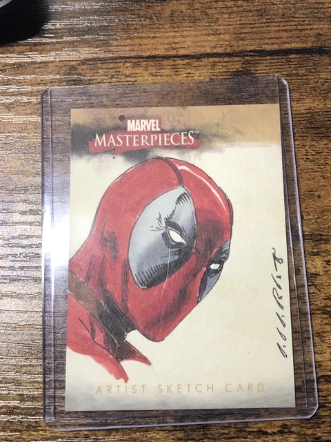 Deadpool Artist Sketch Card 1/1 Marvel Masterpieces Signed Deadpool Artist Sketch Card 1/1 Marvel Masterpieces Signed