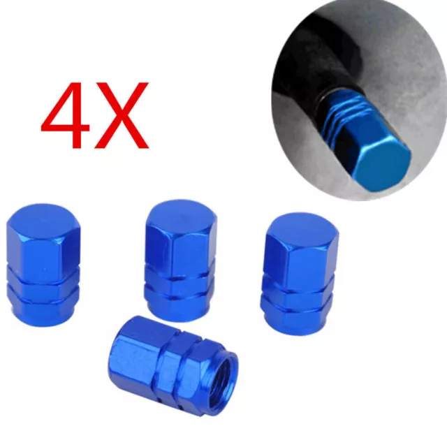 4pcs Aluminum Car Tire Valve Cap Tyre Valve Stem Air Dust Wheel Rim Caps Cover