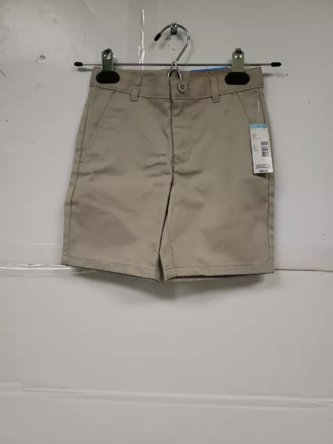 Dockers Boys Beige Khaki Shorts Stretch Pockets Approved Schoolwear Sz 5 NWT