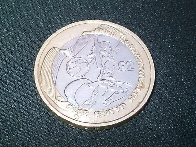 Commonwealth games 2 pound coins 2002 England flag , & bill of rights circulated