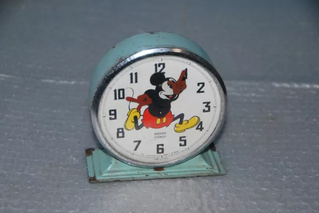 REVEIL ANCIEN  ANIME BAYARD MICKEY VINTAGE  ANNEE 70 tout FONCTIONNES