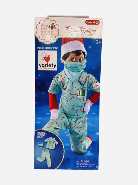 Claus Couture Elf on the Shelf Clothing Doctor / Nurse Hero Scrubs Outfit NEW