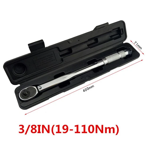 PROFESSIONAL QUICK RELEASE Adjustable Torque Wrench 3/8 Drive 19 110Nm ...