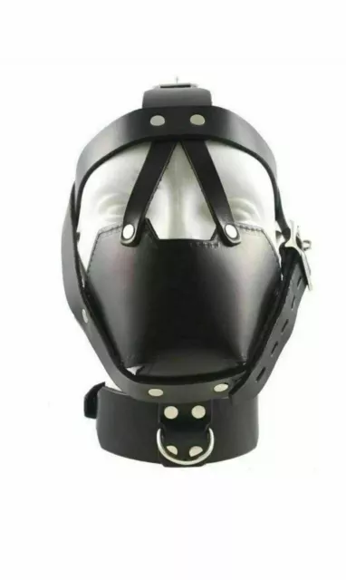 Bdsm Bondage Gimp Hood Gag Blind Fold Fetish Open Mouth Head Role Play Mask Head