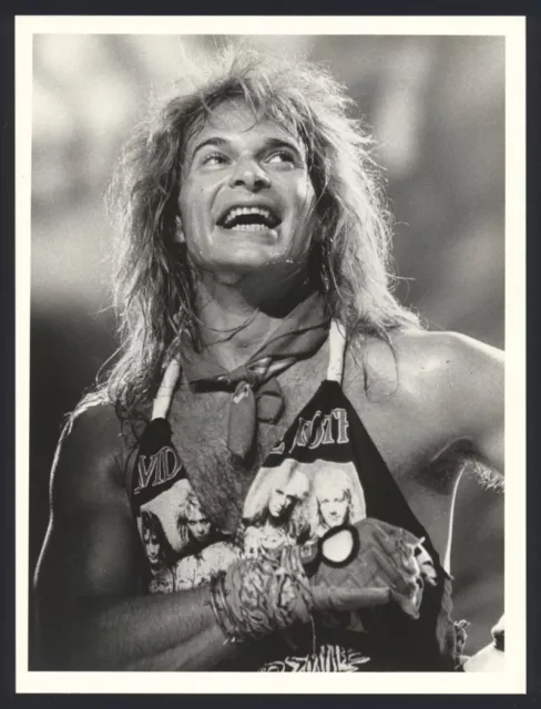 1980s VAN HALEN David Lee Roth Original Photo GLAM METAL HARD ROCK BAND hdp