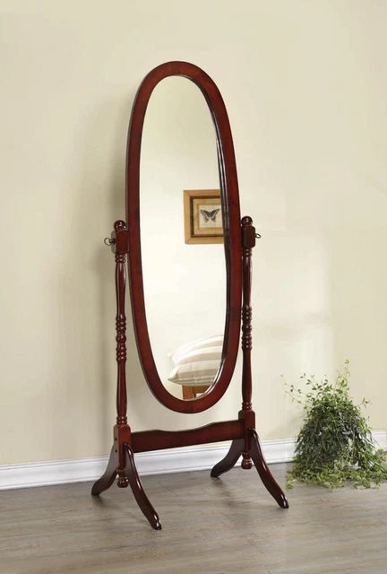 Coaster Cheval Mirror In Cherry Finish 3101