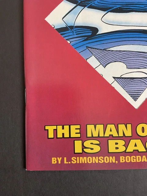 Superman Man of Steel #22 DC Comics 1993 Die-cut Double Cover Poster Boarded 4