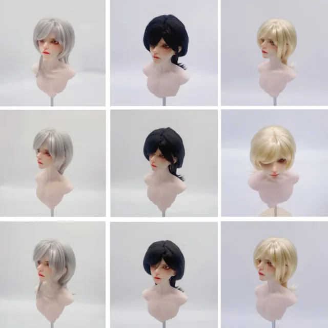 Doll's Wigs Accessories DIY Parts Solid Colors for 1/3 1/4 1/6 BJD Dolls Replace
